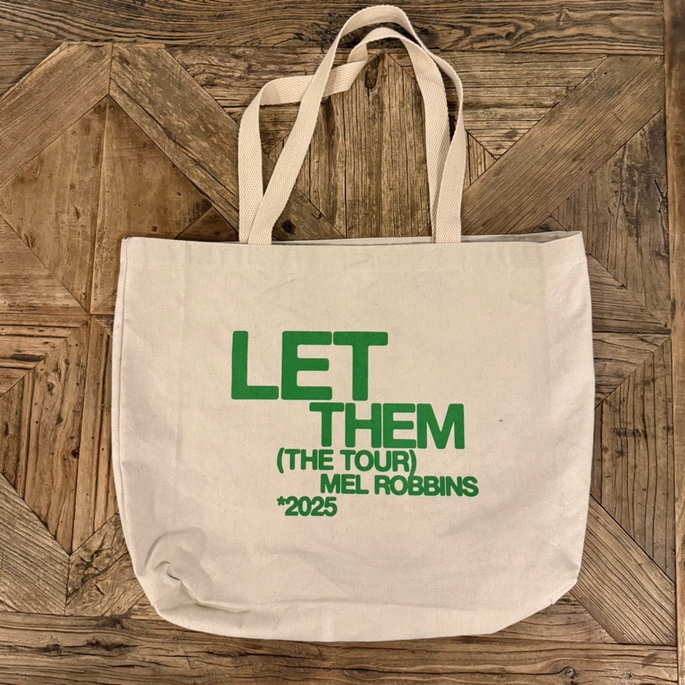 Mel Robbin’s Let Them Tote Bag with Green Print